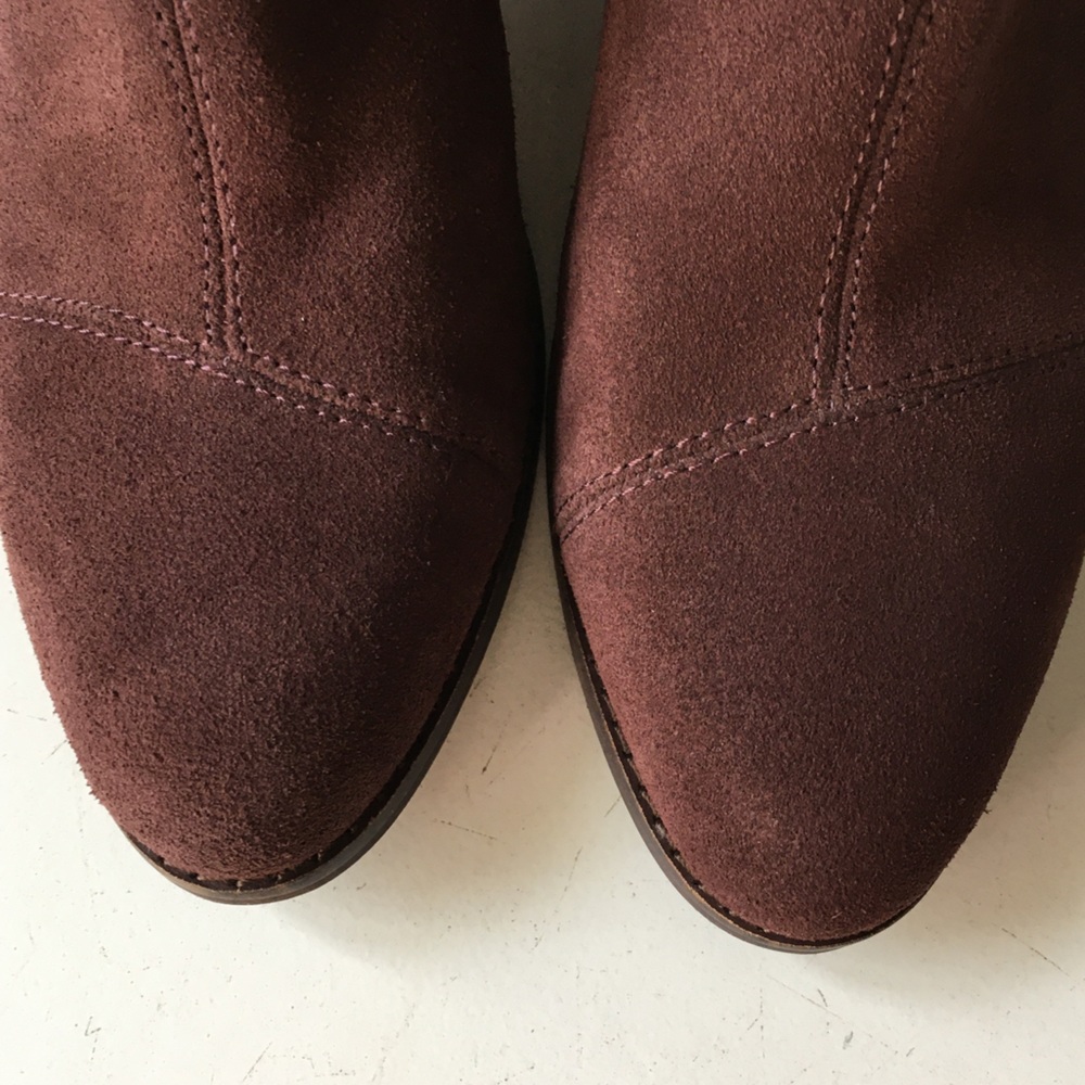 Toms Suede Chunky Heeled Bootie - Picture 4 of 8